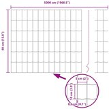 vidaXL evropska ograja set 3 siva kovina 50 x 0,4 m | Shoptok.si