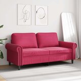  Dvosjed crvena boja vina 140 cm baršunasti | shoptok.hr
