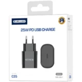 Hišni polnilec adapter C35 (Quick Charge) 25W vhod Type-C,Original (EU Blister) črn