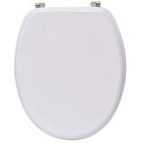 WC daska s okovima od nehrđajućeg čelika 37,5x46 cm MDF bijela | Eponuda.ba