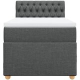 Krevet box spring s madracem tamnosivi za 1 osobu tkanine | Eponuda.com
