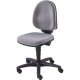 Top Star Standardni vrtljivi stol, brez naslonov za roke, naslonjalo za hrbet 450 mm, sivo blago, črno ogrodje | Shoptok.si