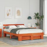 vidaXL Krevetna konstrukcija Voštano smeđa 160 x 200 cm Borova drva | shoptok.hr