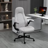 Vinsetto Ergonomski pisarniški stol z zložljivimi nasloni za roke, pisarniški stol z nastavljivo višino in funkcijo nagibanja, 67x70x112-122 cm, siva, (20727992) Cene