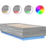  The Living Store Posteljni okvir z LED lučkami siva sonoma 90x200 cm inž. les - Posteljni Okvir, (21498839) | Shoptok.si