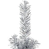  Tanka umjetna polovica božićnog drvca sa stalkom srebrna 180 cm | shoptok.hr