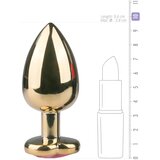 EasyToys - Anal Collection Metalni analni čep No. 8, zlatan/ružičasti | shoptok.hr