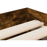 vidaXL Posteljni okvir s predali dimljen hrast 90x190 cm inž. les | Shoptok.si