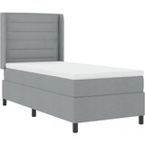  LED Box Spring Krevet Svijetlo siva 90 x 200 cm tkanina | shoptok.hr