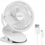 baterija. Ventilator od 1200 mAh s usb spojnicom bijele boje