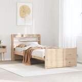  Posteljni okvir z vzglavjem 90x200 cm trdna borovina, (21311158) | Shoptok.si