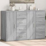  Komoda 2 kosa siva sonoma 59x39x80 cm inženirski les | Shoptok.si