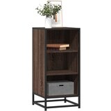 vidaXL Komoda rjavi hrast 35,5x35x76 cm inženirski les in kovina | Shoptok.si
