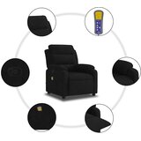  Masažni naslonjač crni baršunasti | shoptok.hr