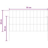  Ograda za vrt s kolčićima 48 pcs 55 x 30 cm Mesh Srebrna | Eponuda.com