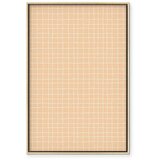  Slika - Waving Lines - Creamy Grid on a Noisy Pastel Background 60x90 U prirodnom drvenom okviru | shoptok.hr