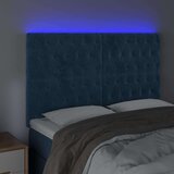  Posteljno vzglavje temno modro 144x7x118/128 cm žamet, (20936103) | Shoptok.si