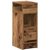  Noćni ormarići 2 kom s ladicama staro drvo 25x31x66 cm | Shoptok.si