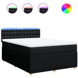 Maison Chic Box spring postelja - Vzmetna postelja z vzmetnico črna 160x200 cm blago SL17629, (21883427) | Shoptok.si