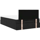vidaXL Otomanski posteljni okvir z vzmetnico črn 120x190 cm žamet | Shoptok.si