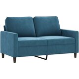  2-dijelni set sofa s jastucima plavi baršunasti | shoptok.hr
