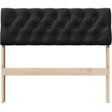  Tapecirani uzglavlje Crna 90 cm Čvrsto borovo drvo | Eponuda.com