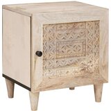 vidaXL Noćni ormarić Bež 40 x 33 x 46 cm masivno drvo manga Cijene