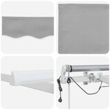  Skrovita tenda Svijetlo siva 600 × 300 cm Poliester i metal | shoptok.hr