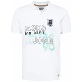 Jack & Jones Majica mornarsko plava / svijetloplava / žad / bijela