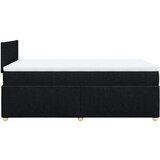 vidaXL Krevet box spring s madracem crni 120 x 190 cm od tkanine | shoptok.hr