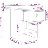  Noćni ormarić s ladicama 2 pcs Dimljeni hrast 41 x 40 x 45 cm | shoptok.hr