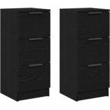  Kreveta 2 kom. Crni hrast 30 x 30 x 70 cm Konstruirano drvo | shoptok.hr