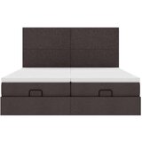vidaXL Otomanski posteljni okvir z vzmetnicami rjav 180x200 cm blago | Shoptok.si