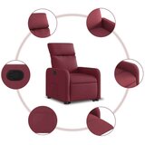  Naslanjač s funkcijo vstajanja vinsko rdeče blago | Shoptok.si