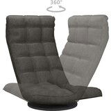  Vrtljiv talni stol temno sivo blago, (20802471) | Shoptok.si