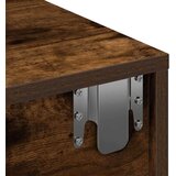 vidaXL Stenska polica s predali dimljen hrast 80x33x17 cm inž. les | Shoptok.si