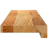  Okenske police 2 kosa svetlo rjava 70x15x2 cm trdna hrastovina | Shoptok.si
