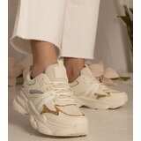 Gemre Beige women's sports sneakers with glitter Maleda | shoptok.hr