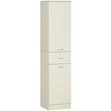 HOMCOM Lesena kopalniška omarica z 2 omarama, osrednjim predalom in nastavljivimi policami, 34x34x150cm, lesena, (20745550) | Shoptok.si