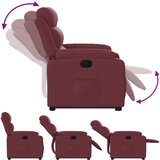  Naslonjač na podizanje od tkanine crvena boja vina | shoptok.hr