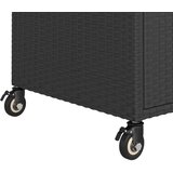 vidaXL Barska kolica s ladicom crna 100 x 45 x 97 cm od poliratana | shoptok.hr