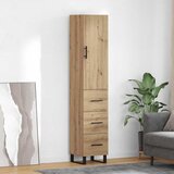 vidaXL Highboard Umjetnički hrast 34,5 x 34 x 180 cm Konstruirano drvo | shoptok.hr