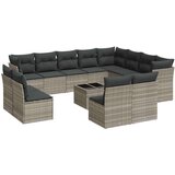  13-dijelni set vrtnih sofa poliratan s jastucima svijetlosivi | shoptok.hr