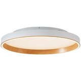 QAZQA Dizajnerska stropna svetilka bela z lesom 60cm vklj. LED 3-stopenjsko stikalo - Ingo | Shoptok.si