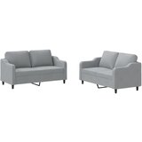 Maison Chic Sedežna garnitura - kavč 2-delna z blazinami svetlo sivo blago, (21729245) | Shoptok.si