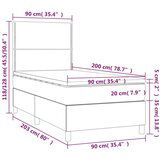  Box spring postelja z vzmetnico siva 90x200 cm umetno usnje, (20899874) | Shoptok.si