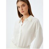 Koton Viscose Shirt Collar Pearl Embroidery Detail Long Sleeve | Shoptok.si
