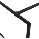 Pregrada za tuš crna 115 x 195 cm s napola mutnim staklom ESG | shoptok.hr