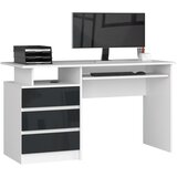 AKORD CLP PISARNA 135cm BELO / GRAFITNI SJAJ, (21702675) | Shoptok.si