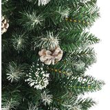  Umjetno vitko božićno drvce Zelena i bijela 120 cm | shoptok.hr